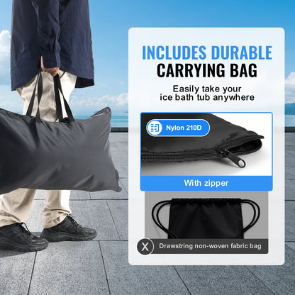 Eisbad für Sportler Kaltwassertherapie Stoppbad Aufblasbare Badewanne