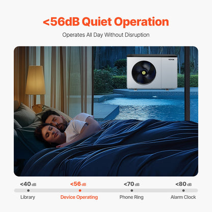 Electric pool heat pump 1.48-7.11kW Energy-saving variable frequency