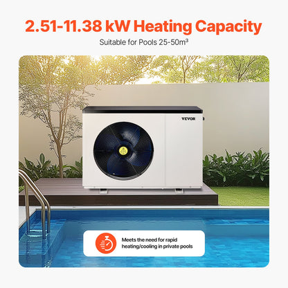 Electric pool heat pump 2.51-11.38kW Energy-saving variable frequency