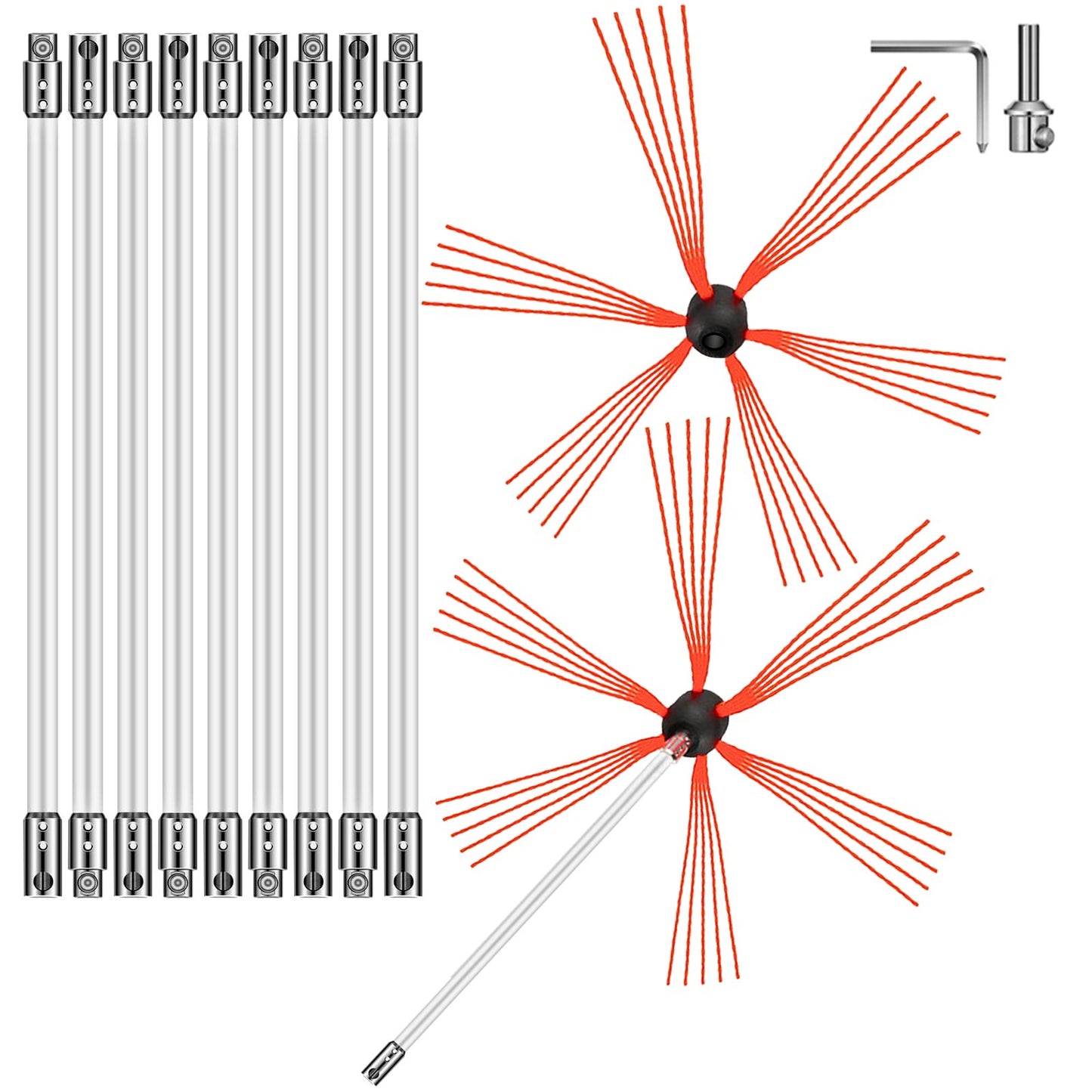 Schornsteinreinigungsset Schornsteinreinigungsset 33ft Sooteater Schornsteinreinigungsset