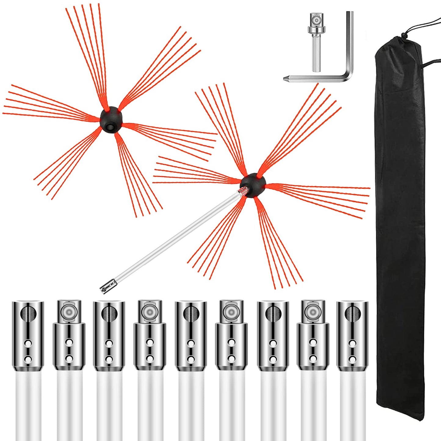 Schornsteinreinigungsset Schornsteinreinigungsset 33ft Sooteater Schornsteinreinigungsset