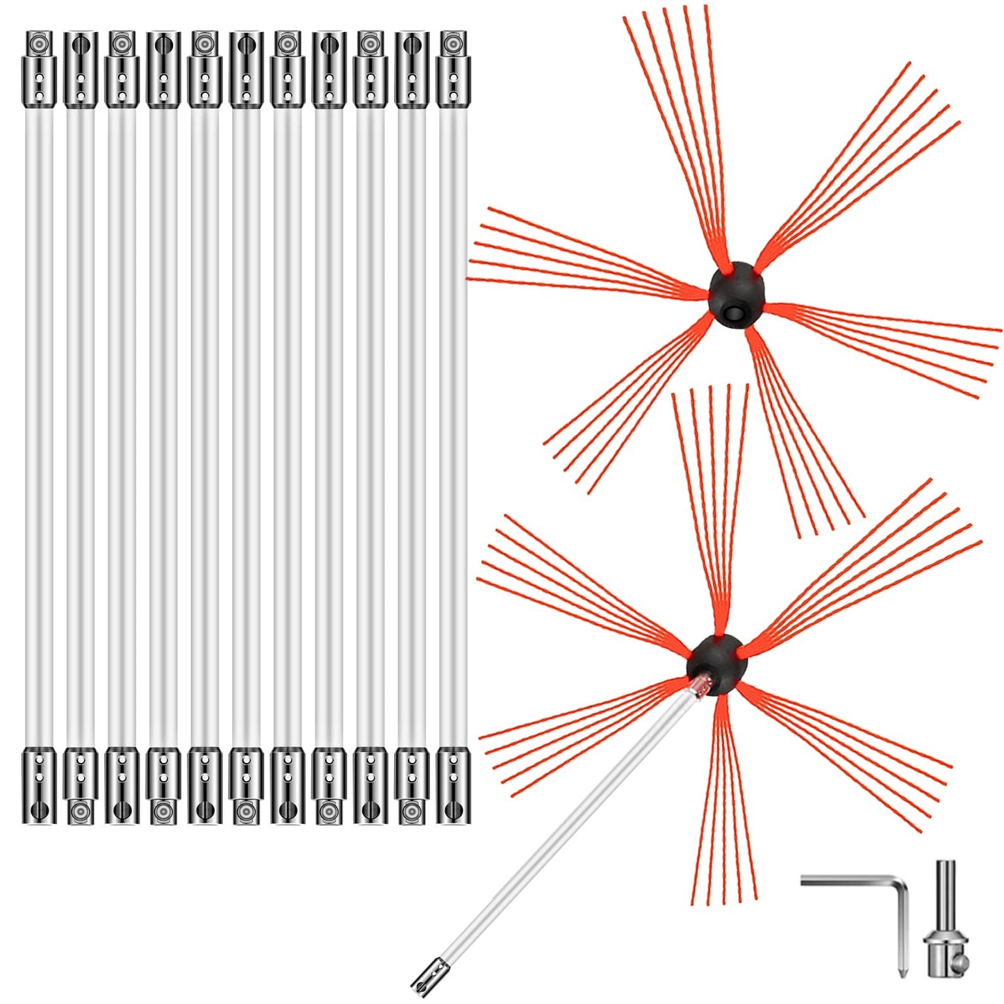 Skorstensrengöringssats Skorstensrengöringssats 39FT Sooteater Skorstensrengöringssats
