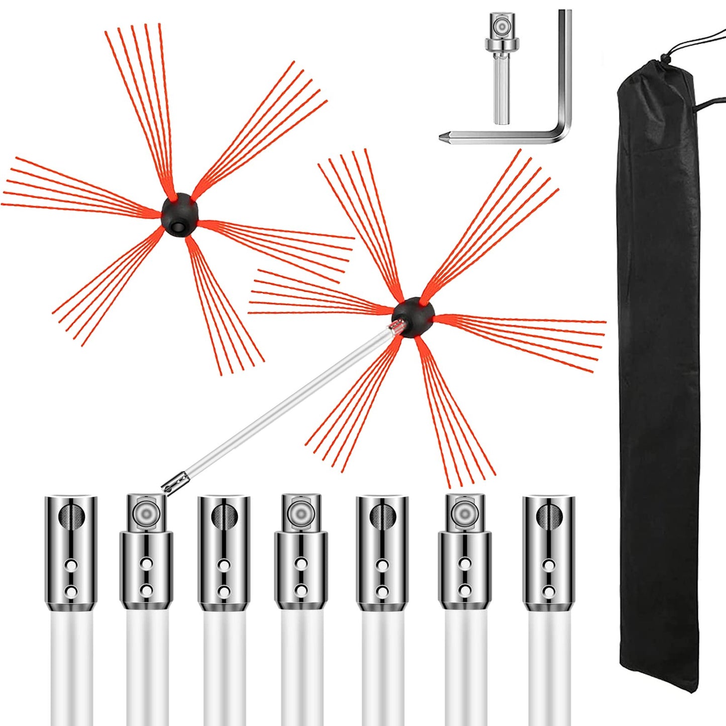 Schornsteinreinigungsset Schornsteinreinigungsset 26FT Sooteater Schornsteinreinigungsset