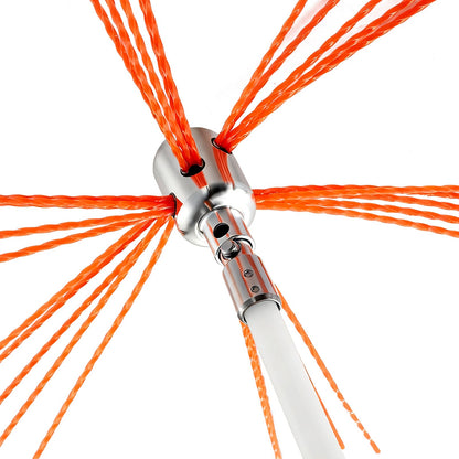 Chimney Sweep Kit, 26 ft Maximum Extendable Length Chimney Brush, Chimneys Cleaning Kit with Bristle Replacements & Goggles, 90° Bendable Fireplace Cleaning Tool, for Square, Rectangle Chimneys