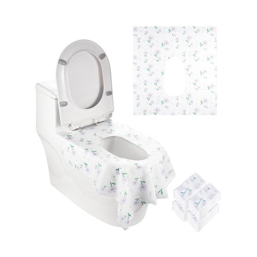 Toilet Seat Covers Disposable, 4 Pack Extra Large Waterproof Potty Cover, 20 Pieces Portable Disposable Potty Training Toilet Seat Covers, for Adult, Kids, Travel, Public Restroom & Airplane
