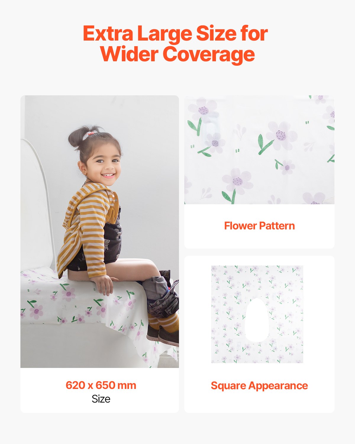 Toilet Seat Covers Disposable, 4 Pack Extra Large Waterproof Potty Cover, 20 Pieces Portable Disposable Potty Training Toilet Seat Covers, for Adult, Kids, Travel, Public Restroom & Airplane