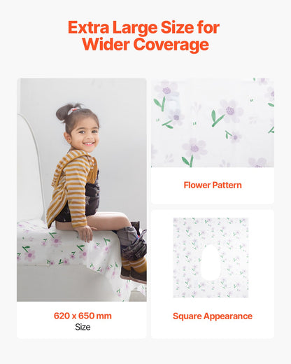 Toilet Seat Covers Disposable, 4 Pack Extra Large Waterproof Potty Cover, 20 Pieces Portable Disposable Potty Training Toilet Seat Covers, for Adult, Kids, Travel, Public Restroom & Airplane