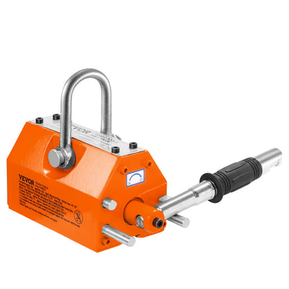 Magnetic Lifter, 220 lbs/100 kg dragkapacitet, 2,5 säkerhetsfaktor, neodym och stål, lyftmagnet med frigöring, permanenta lyftmagneter, kraftig magnet för lyftanordning, butikskran, block, bräda