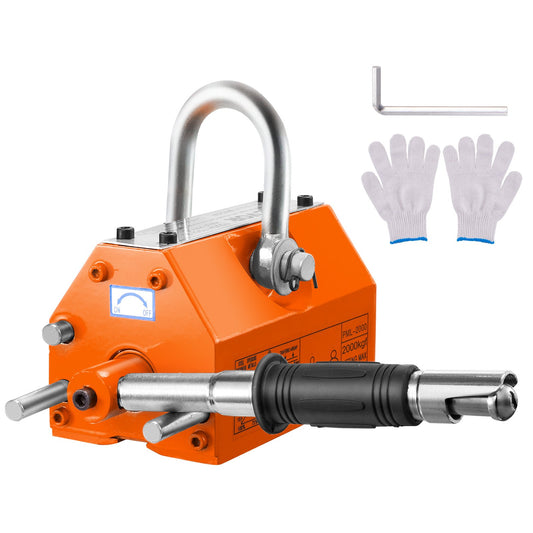 Magnetic Lifter, 4400lbs/2000kg dragkapacitet, 2,5 säkerhetsfaktor, neodym och stål, lyftmagnet med frigöring, permanenta lyftmagneter, kraftig magnet för lyftanordning, butikskran, block, bräda