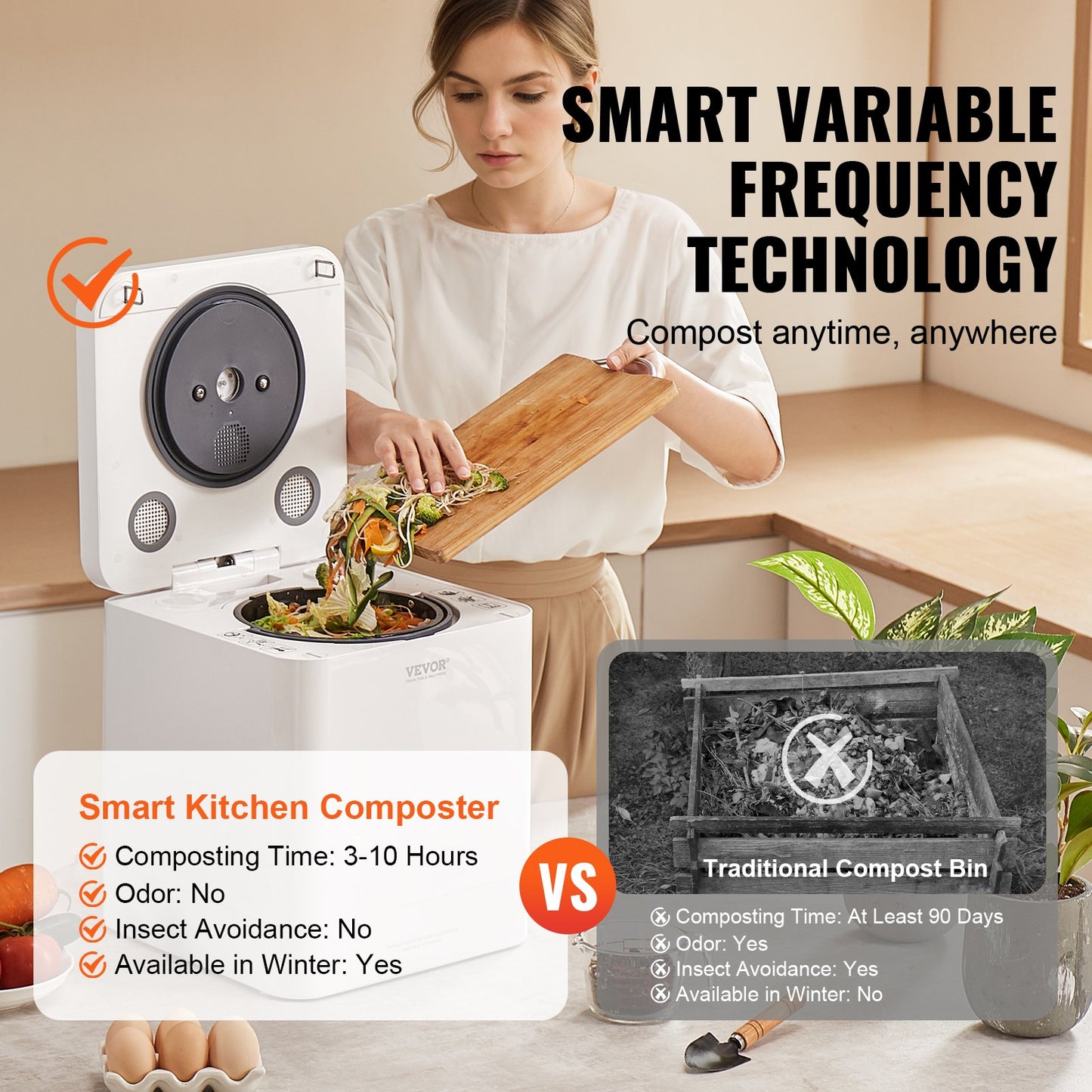 Electric Kitchen Composter 5 L Smart Countertop Composter Food Recycler
