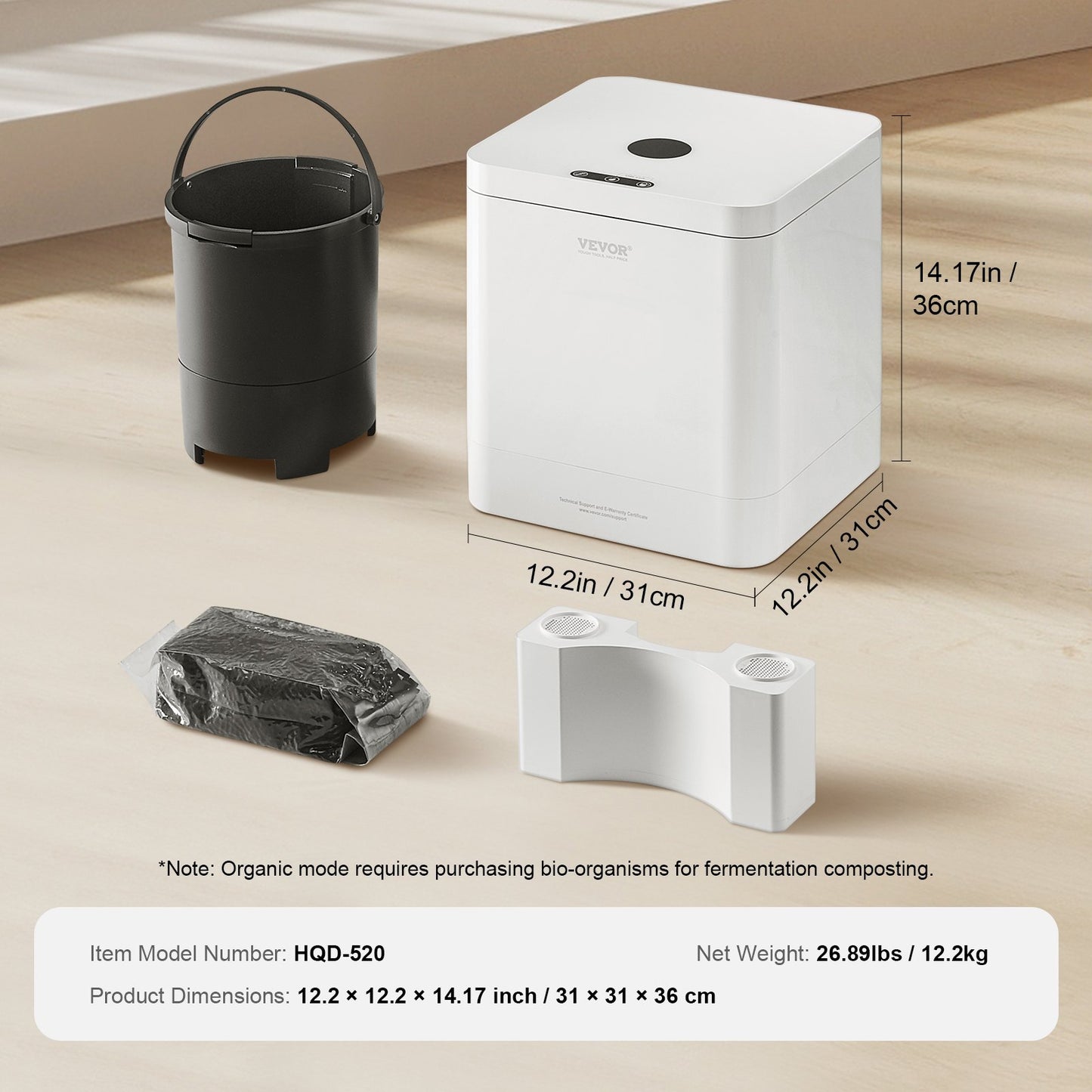 Electric Kitchen Composter 5 L Smart Countertop Composter Food Recycler