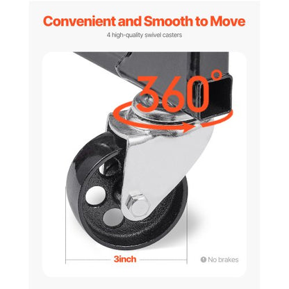 Motorständer 750LBS/340KG Motorhebewagen mit 4 Rädern aus Hochleistungsstahl | EU
