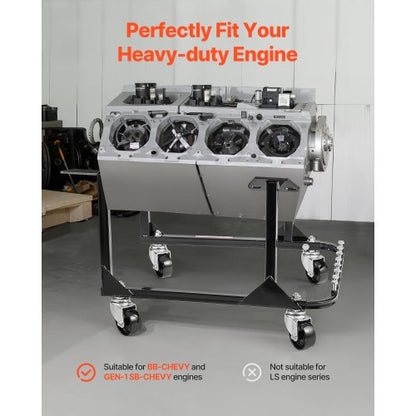 Motorständer 750LBS/340KG Motorhebewagen mit 4 Rädern aus Hochleistungsstahl | EU