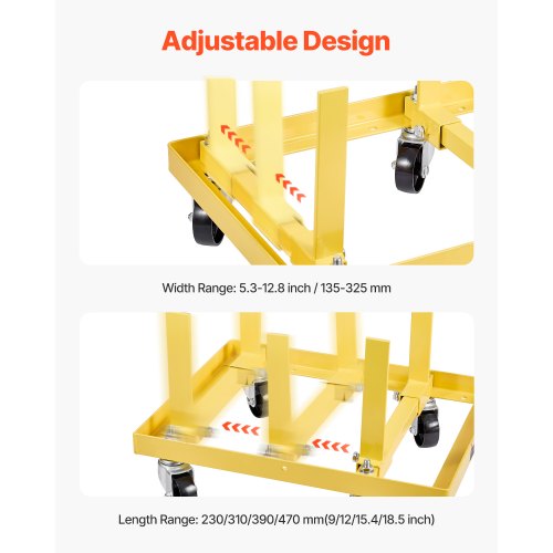 Motorständer 750LBS/340KG verstellbarer Motorlift Dolly Steel mit 4 Rädern | EU