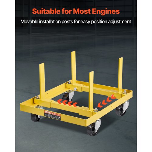 Motorständer 750LBS/340KG verstellbarer Motorlift Dolly Steel mit 4 Rädern | EU