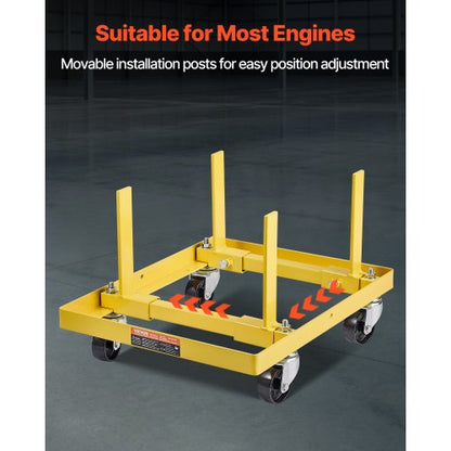 Motorständer 750LBS/340KG verstellbarer Motorlift Dolly Steel mit 4 Rädern | EU