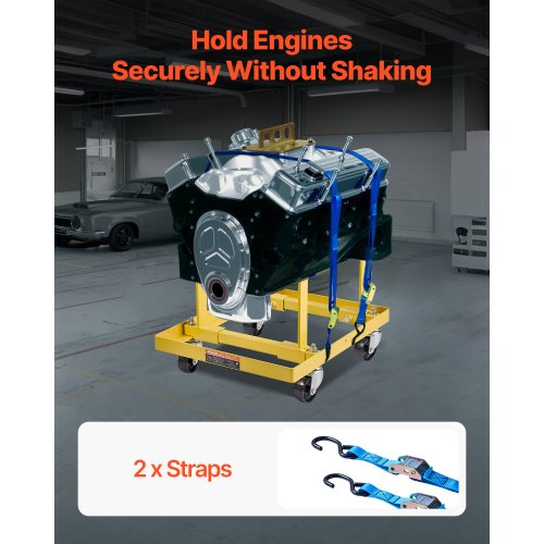Motorständer 750LBS/340KG verstellbarer Motorlift Dolly Steel mit 4 Rädern | EU