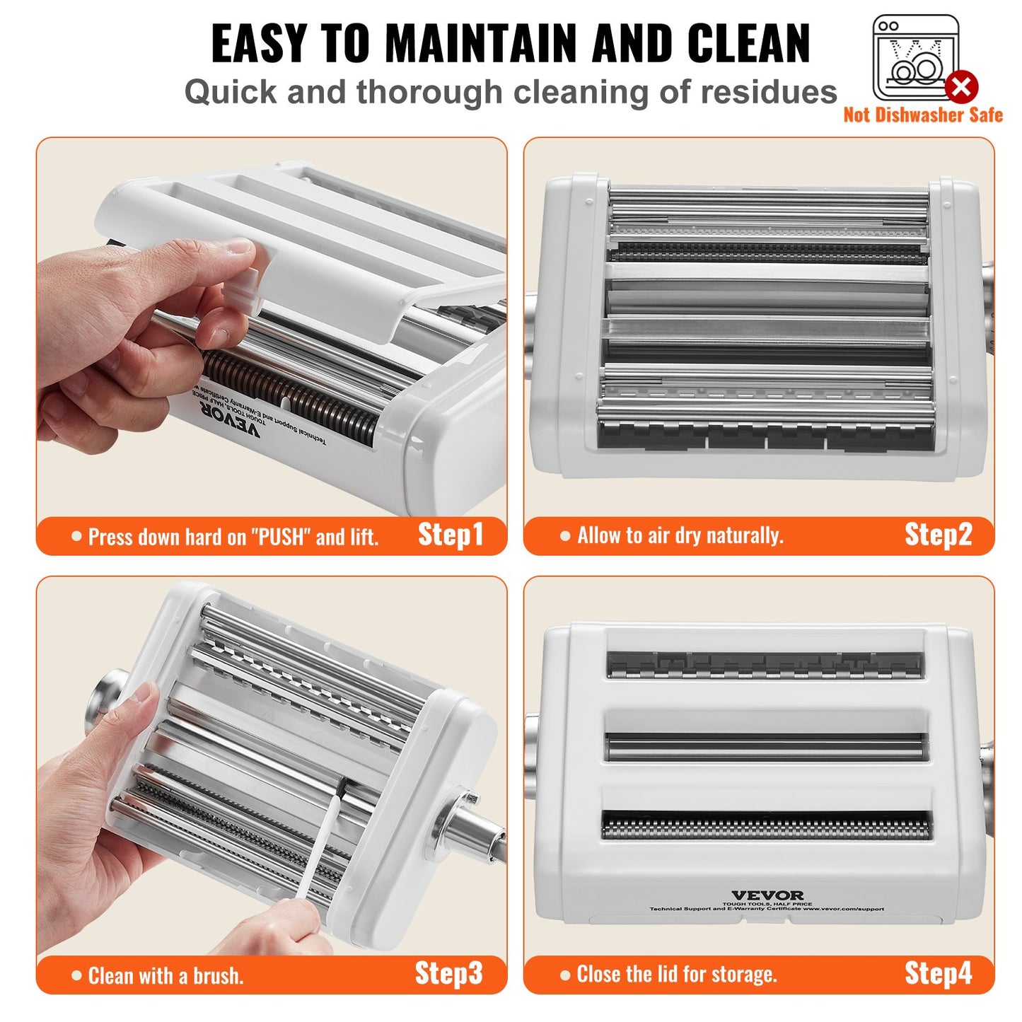 Pasta Accessories for KitchenAid Stand Mixer, 3-In-1 Stainless Steel Pasta Roller Cutter Set Including Pasta Roller Roller, Spaghetti and Fettuccine Cutter, 8 Adjustable Thickness Knob Pasta Maker