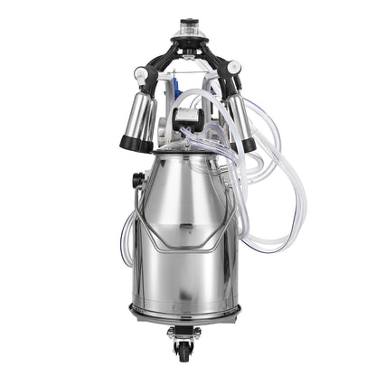 Electric Cow Milking Machine Milking Equipment 25L 304 Stainless Steel