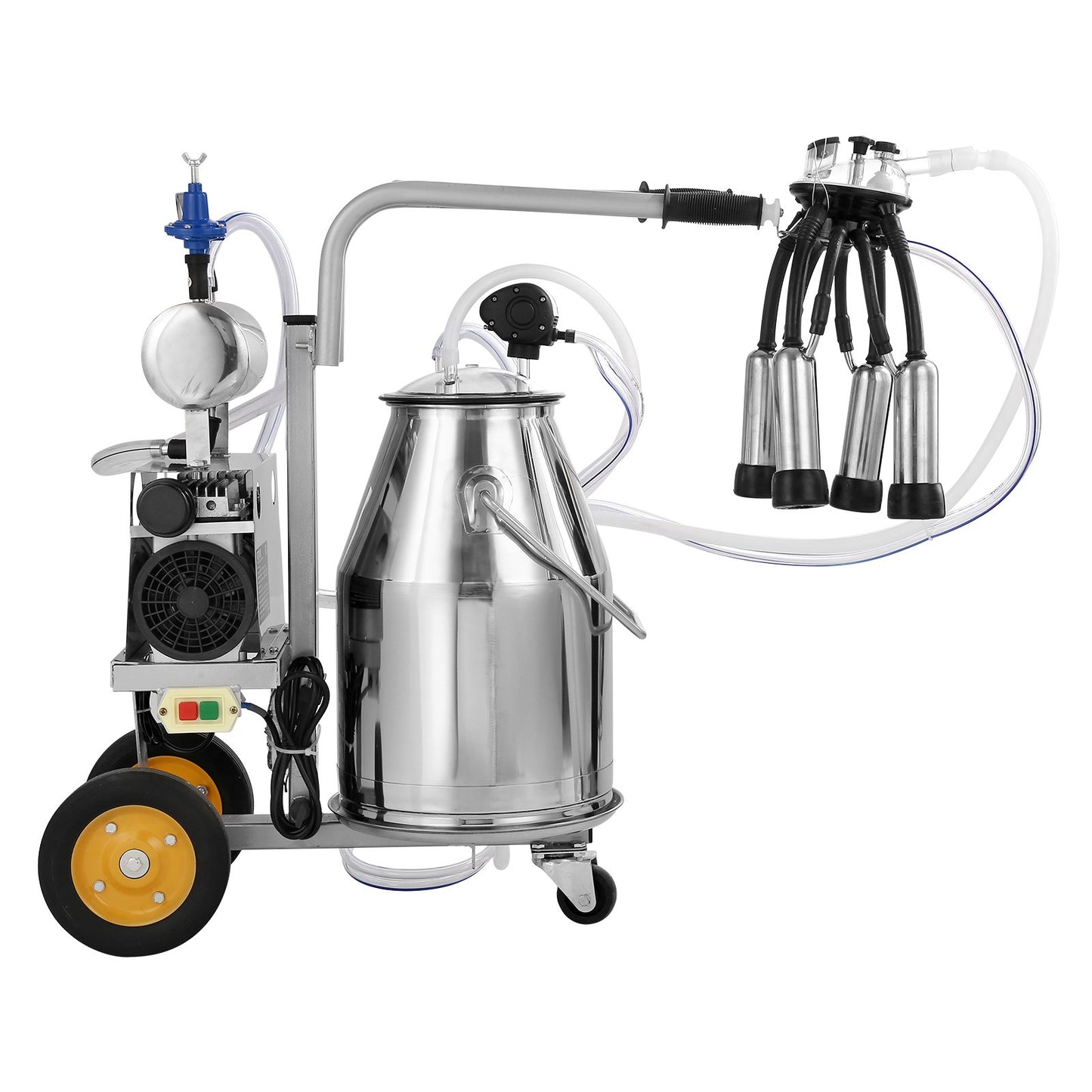 Electric Cow Milking Machine Milking Equipment 25L 304 Stainless Steel