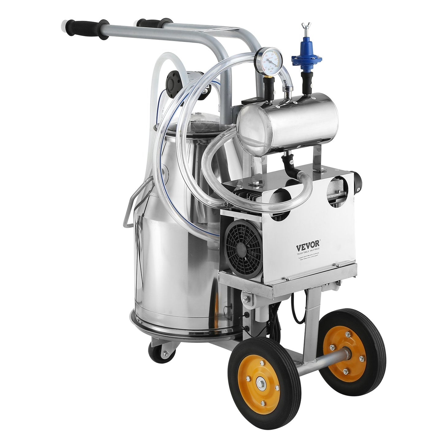 Electric Cow Milking Machine Milking Equipment 25L 304 Stainless Steel