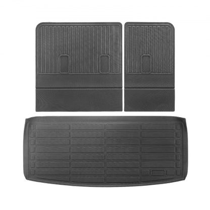 Cargo Mats Compatible Chevrolet Tahoe & GMC Yukon 2021-2024, Custom Fit TPE Cargo Liner Set for SUVs, Trunk and Rear Back Seat Protector Replacement, Trunk Mat and Backrest Mats