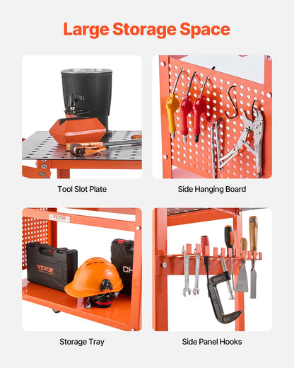 Svetsbord 40"x24" svetsarbetsbänk med 800LBS statisk viktkapacitet