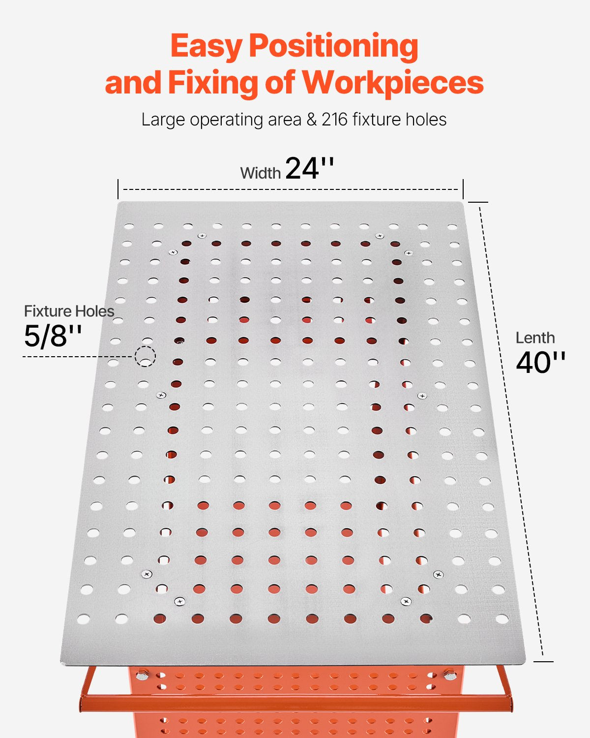 Svetsbord 40"x24" svetsarbetsbänk med 800LBS statisk viktkapacitet