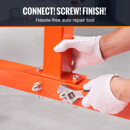 Motorständer, 1300 Pfund drehbarer Motorständer mit 360 Grad verstellbarem Kopf, Motorblockständer aus Stahl mit Unterlegscheibe, 4 Räder, 4 verstellbare Arme, für die Fahrzeugwartung