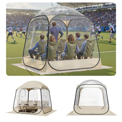 Pop up Sports Tent, 72x72 in Clear Bubble Tent for 2-4 Persons, Waterproof Outdoor Pod with Floor Mat & Top Cover, Garden Igloo Dome Tents Camping Shelter for Events Fishing Cheering