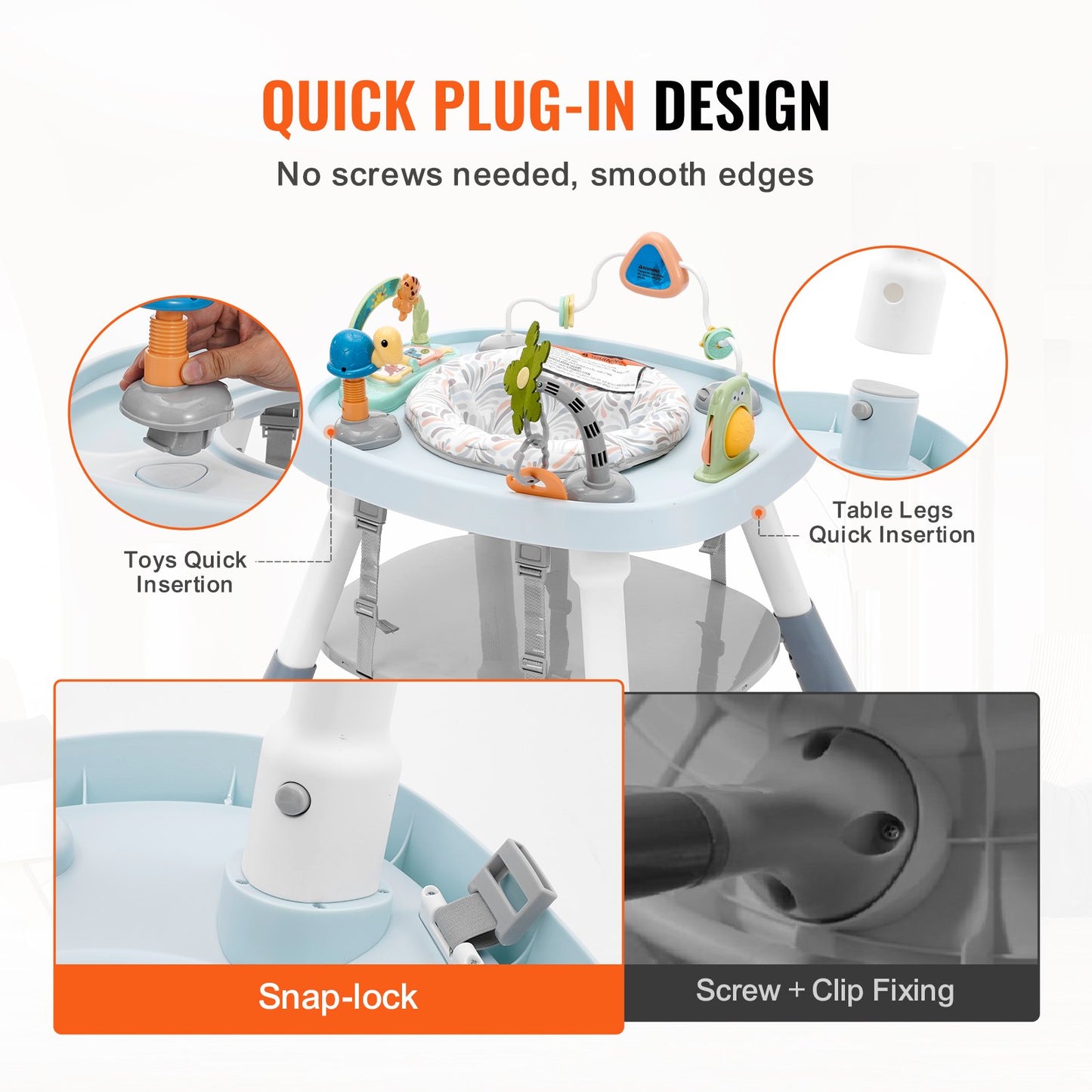 Baby Activity Center, interaktiver Spieltisch mit Spielzeug, Musik und Liedern