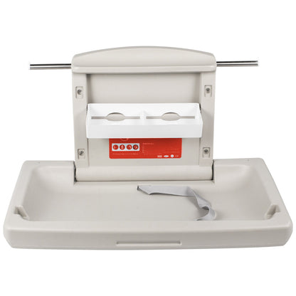 Horizontal Baby Changing Table Wall-mounted Baby Diaper Changing Station Vertical Fold Down Baby Changing Table
