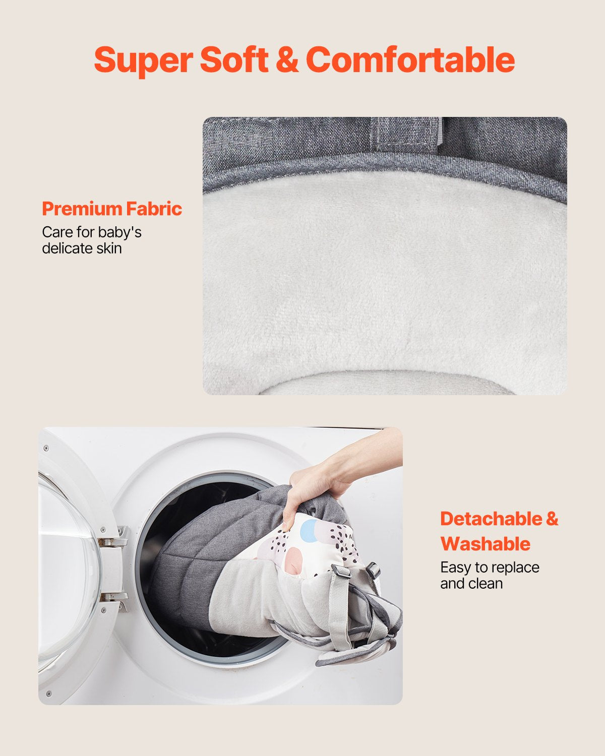 Babyschaukel für Kleinkinder 5 Geschwindigkeiten 3 Sitzpositionen Bluetooth-Fernbedienung