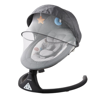 Babyschaukel für Kleinkinder 5 Geschwindigkeiten 3 Sitzpositionen Bluetooth-Fernbedienung