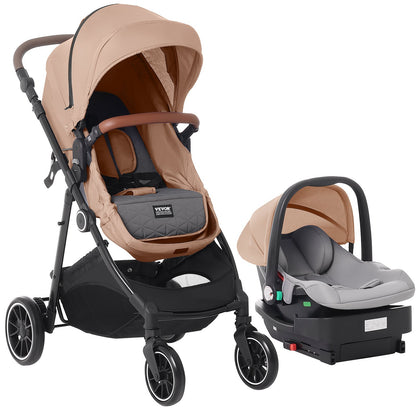 Kinderwagen-Reisesystem mit Autositz Playard Baby Combo Set Tan Brown