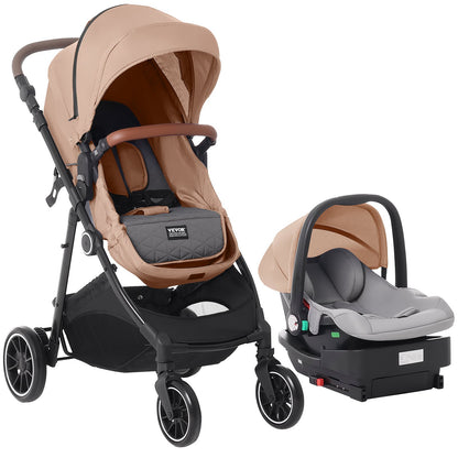 Kinderwagen-Reisesystem mit Autositz Playard Baby Combo Set Tan Brown