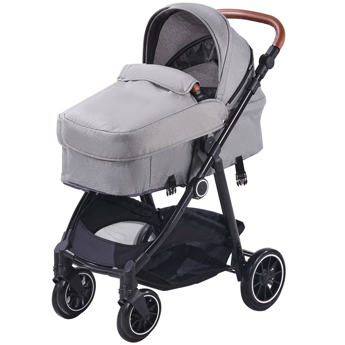 Kinderwagen-Reisesystem mit Autositz Playard Baby Combo Dunkelgrau &amp; Schwarz