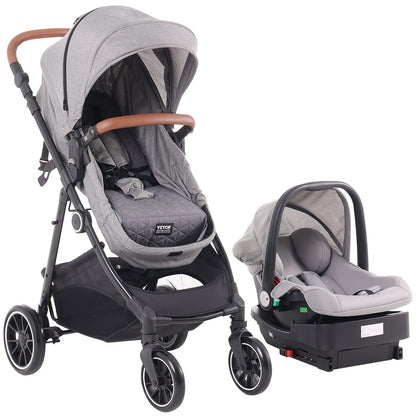 Kinderwagen-Reisesystem mit Autositz Playard Baby Combo Dunkelgrau &amp; Schwarz