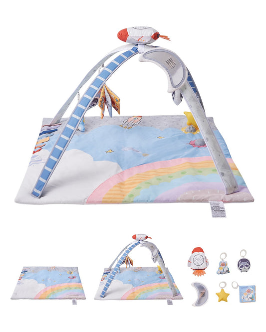 Baby Play Gym Matta Mage Time Activity Matt med 6 sensoriska leksaker 35,0" x 35,0