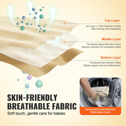 Baby Bouncer Folding Bouncer Seat Stol för spädbarn 0-9 månader med Toy Bar