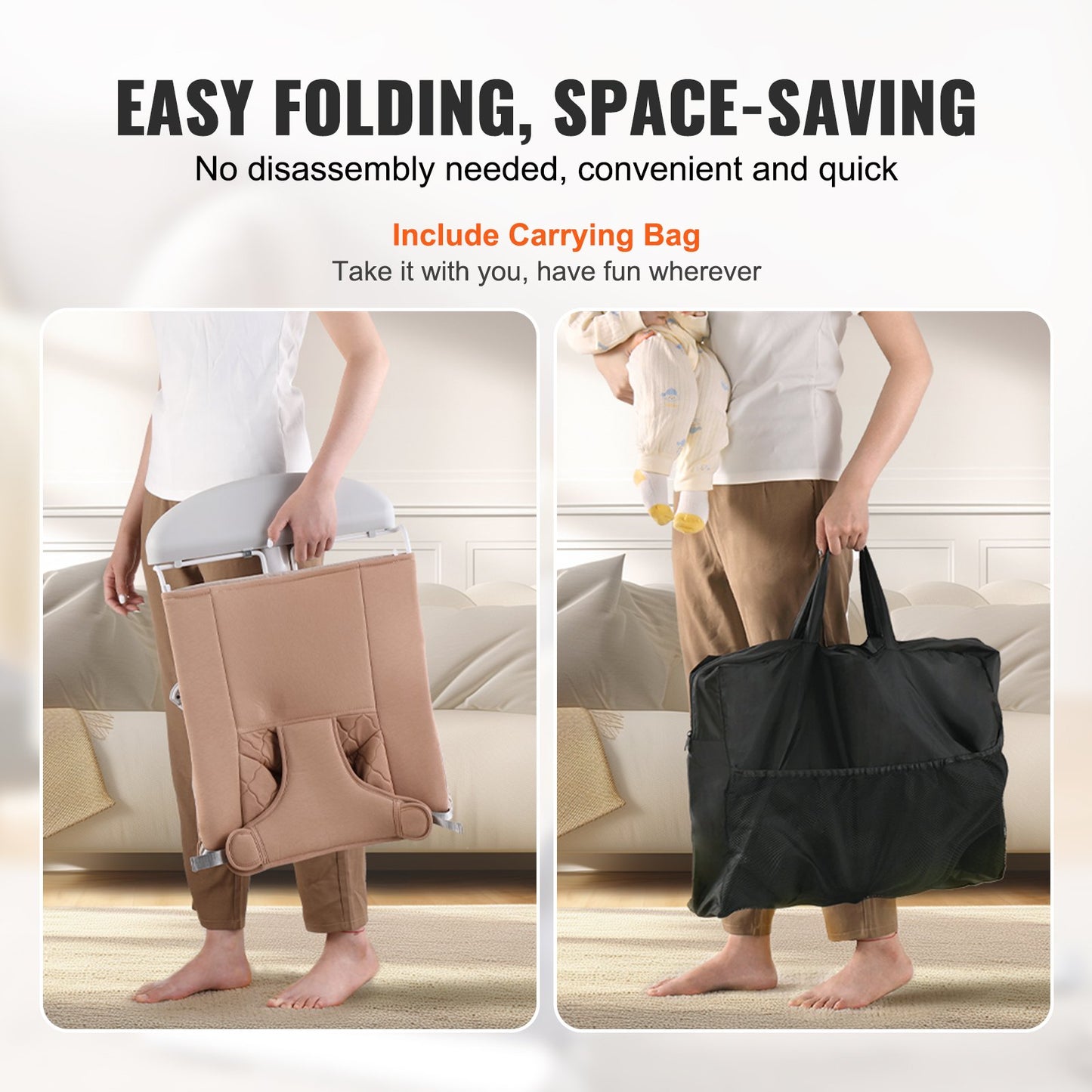 Baby Bouncer Folding Bouncer Seat Stol för spädbarn med 2 lutningsvinklar