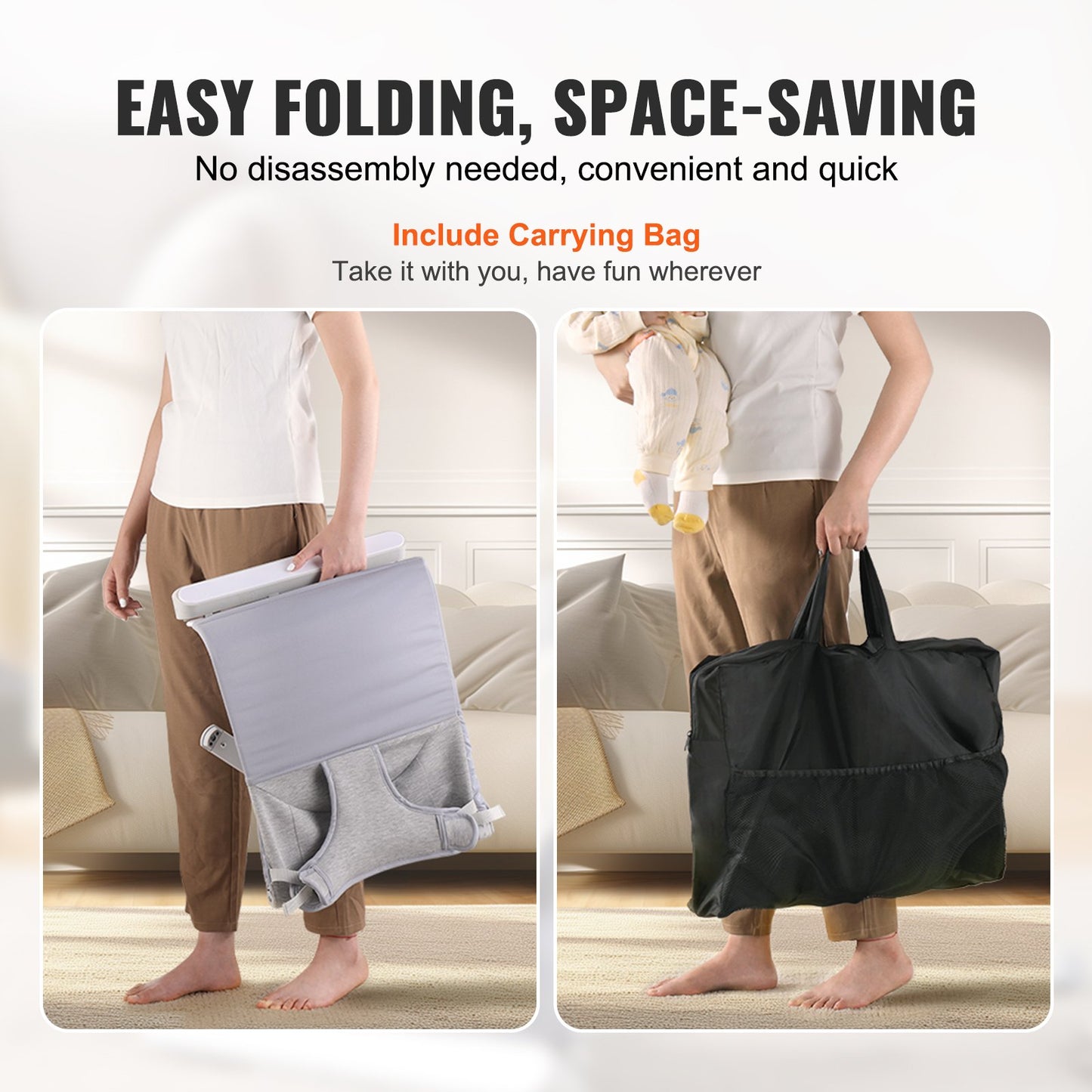 Babywippe, Klappbarer Babywippensitzstuhl für Kleinkinder von 0-9 Monaten mit Spielzeugstange