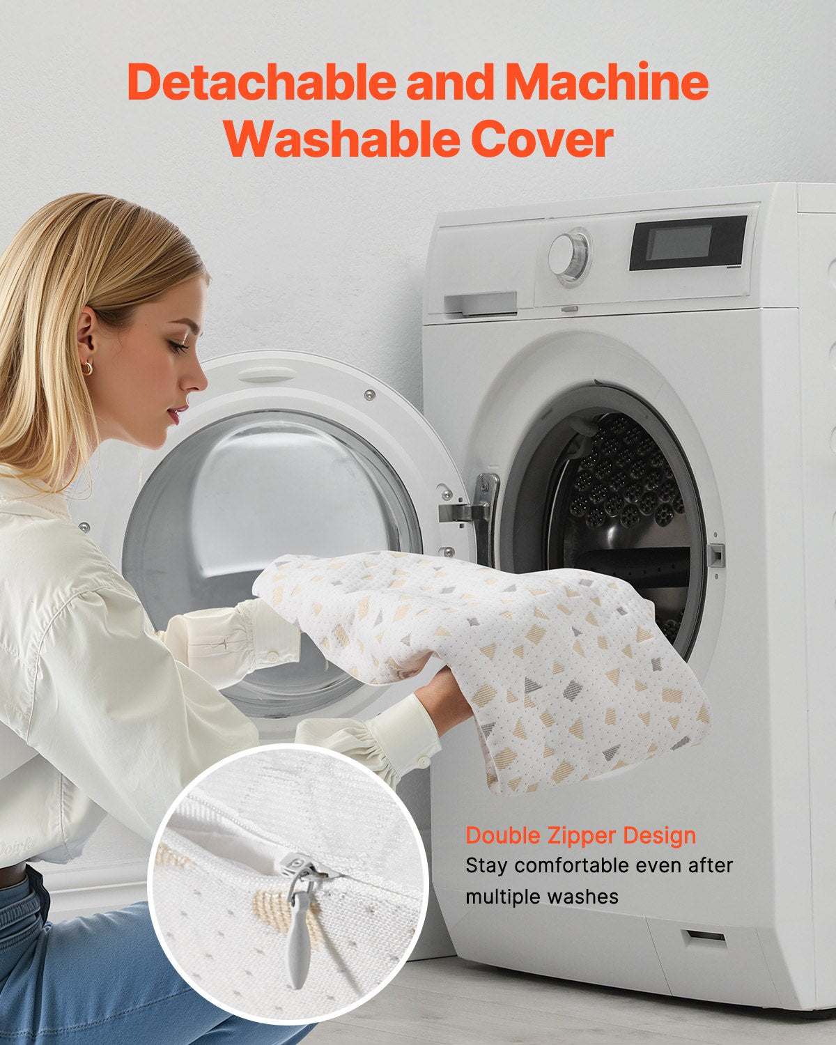 Pregnancy Pillows for Sleeping, Adjustable Maternity Pillow for Pregnant Women, Soft Pregnancy Body Pillow with Removable & Washable Cover for Back Belly Hip Support, Lightweight and Portable
