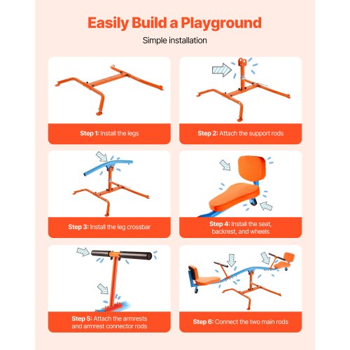 Barngungbräda 136 kg Kapacitet 360 grader Roterande Gungbräda Från 3 år