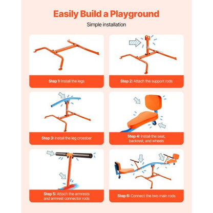 Barngungbräda 136 kg Kapacitet 360 grader Roterande Gungbräda Från 3 år