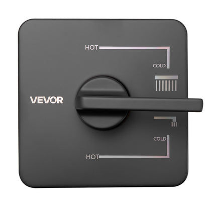 Tub and Shower Faucet Set, Complete with 6-Inch Rainfall Shower Head and Bathtub Spout, Single-Spray Single-Handle Tub Trim Kit with 304 Stainless Steel Valve Trim for Bathrooms, Matte Black