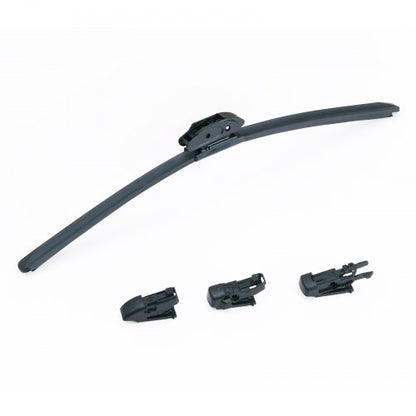 18" Rubber Wiper Blades, 46 cm Universal Replacement Wind Shield Wiper, Low Noise & Better Fit, with 4 Different Clips for most Car, Easy Installation