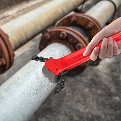 Chain Wrench Pipe 36inch,Heavy Duty Oil Filter Chain Wrench Capacity 4-1/2 to 7-1/2inch ,Chain Wrench 30inch (760 mm) Chain Length Plumbing Pipe Tool