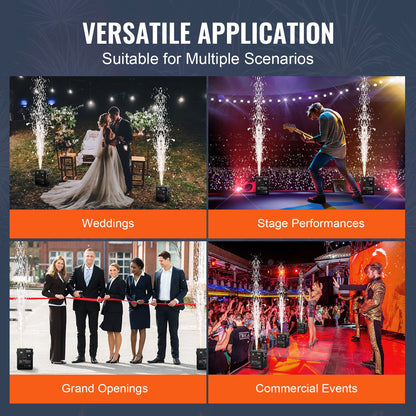 Cold Spark Firework Machine x2 500W 2-4M Stage DJ Wedding Party