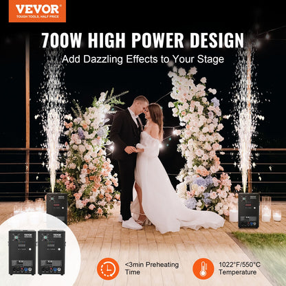 Cold Spark Firework Machinex2 700W 2-5M Stage DJ Wedding Party